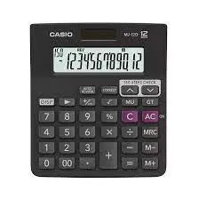 Casio MJ-12D 150 Steps Check and Correct Desktop Calculator with Bigger Screen/Keys (12 Digit), Black - Scoffco