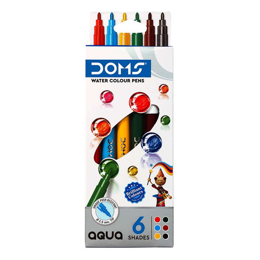 DOMS AQUA WATER COLOUR SKETCHPENS 6SH