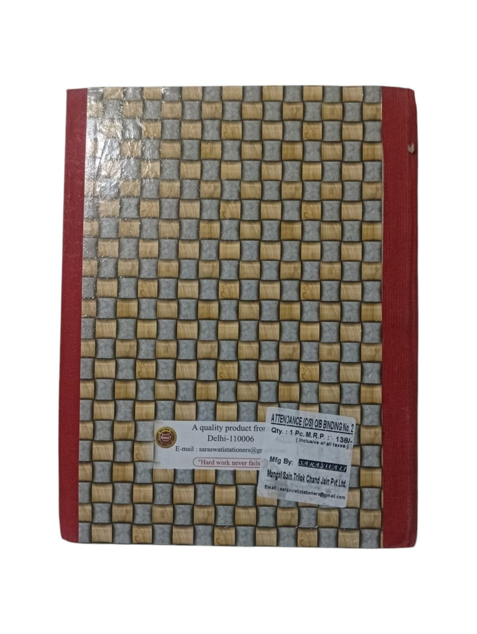 SARASWATI  Attendance Book Short Size 80 GSM Ledger Paper