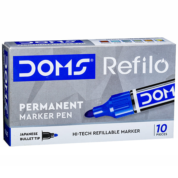 Doms Refilo Non-Toxic Hi-Tech Refillable Permanent Marker Pen