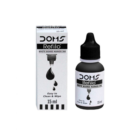 Doms Refilo Permanent Marker INK 15 ML (Assorted colors Black, Blue, Red, Green )