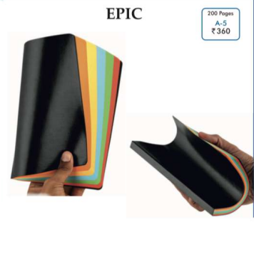 Digismart EPIC-A5 200 Pages Notebook Diary Non Dated 6 by 8.5 inch  Note Book or Journal for Office and Personal use, Think Different