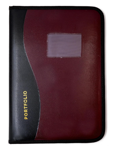 Digismart CB-429 Premium Faux Leather 20 Leaf's Label Pocket Document Holder Zipper Portfolio Organiser for Corporate Meetings, Conferences, Seminars, Presentations, Interviews