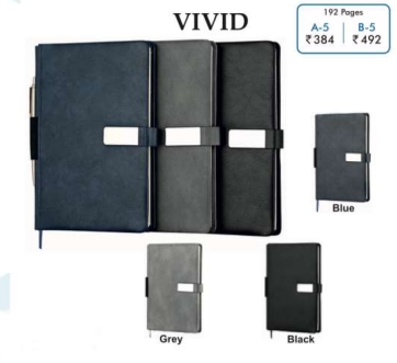 Digismart Vivid-A5 192 Pages Notebook Diary Non Dated 6 by 8.5 inch  Note Book or Journal for Office and Personal use, Think Different
