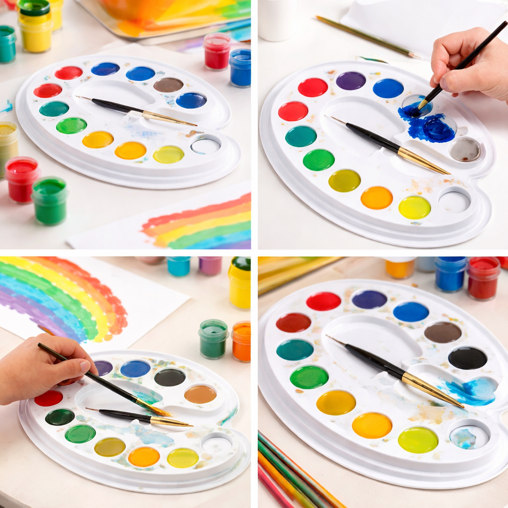 Camlin Water Colour Cake – 12 Shades | Rich & Vibrant Colors | Easy to Use & Blend | Ideal for School Projects, Art & Hobby Painting | Multicolor | Pack of 1 Set