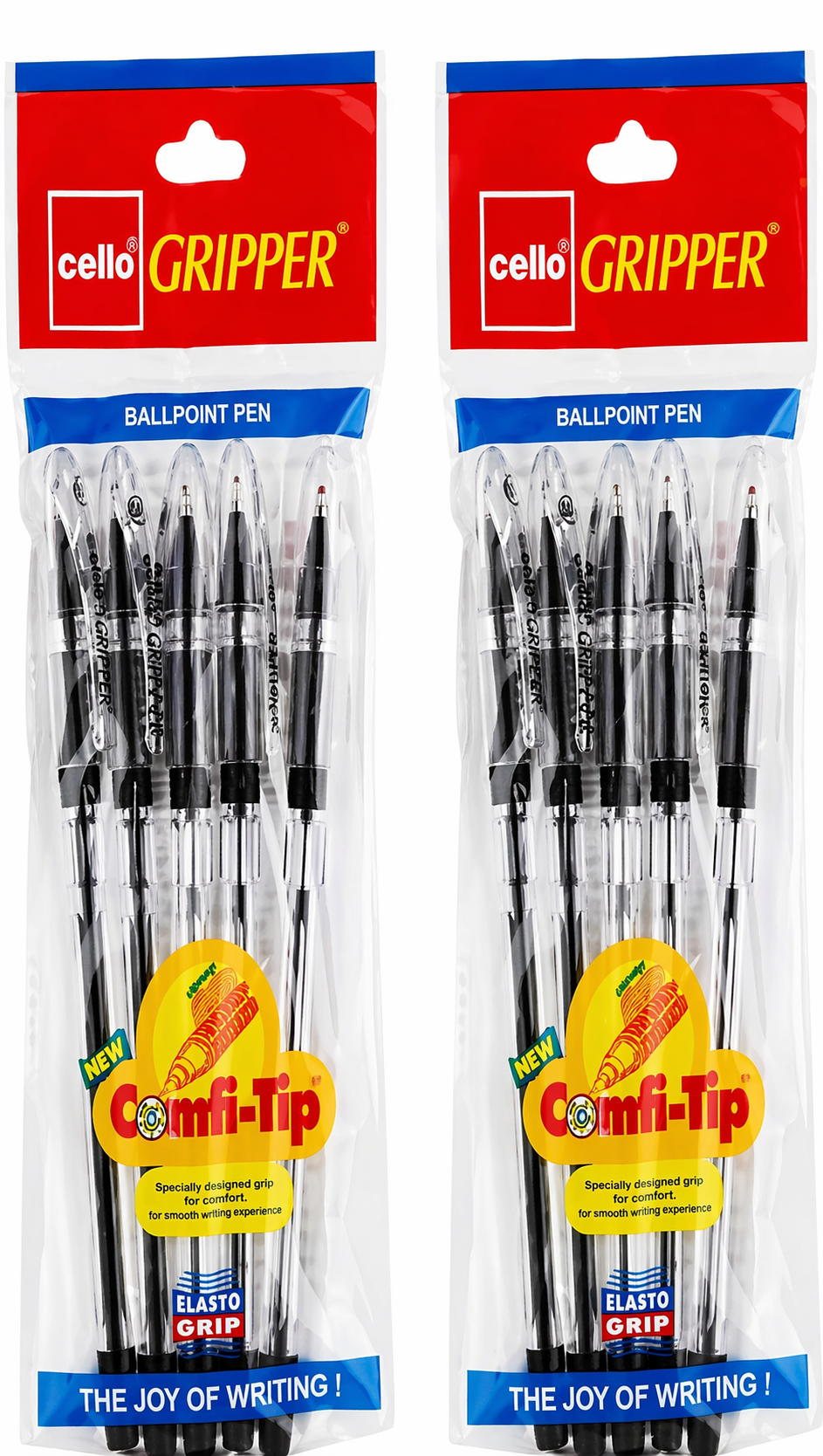Cello Gripper Ball Pen | Smooth Writing | Comfortable Grip | Pack of 10