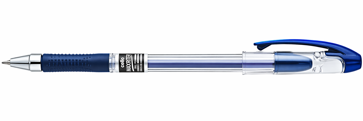 Cello Maxriter Ball Pen Blue Ink | Smooth Writing | Long Lasting | Pack of 10 Pens