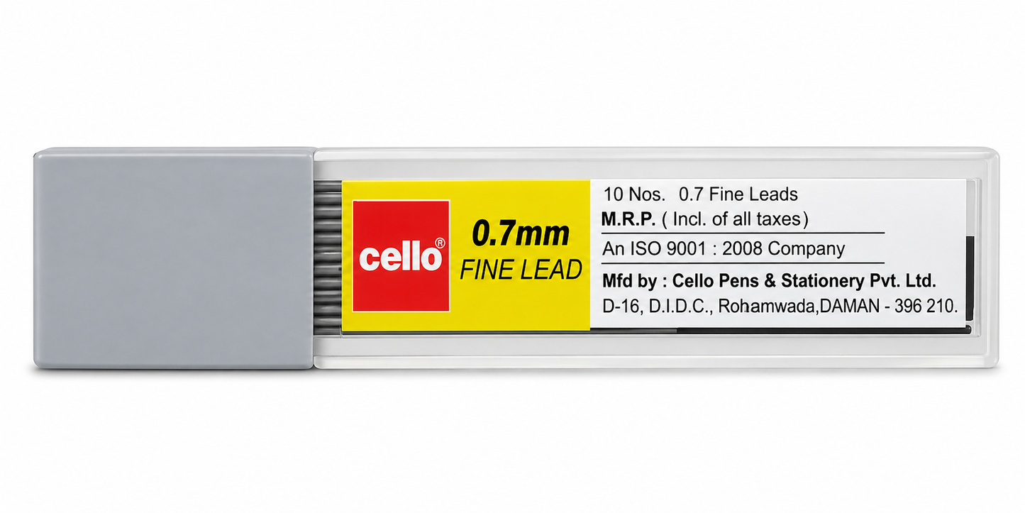 Cello Mechanical Pencil Leads  – Extra Strong, Extra Dark | Smooth Writing(1 PACK =100 LEAD)