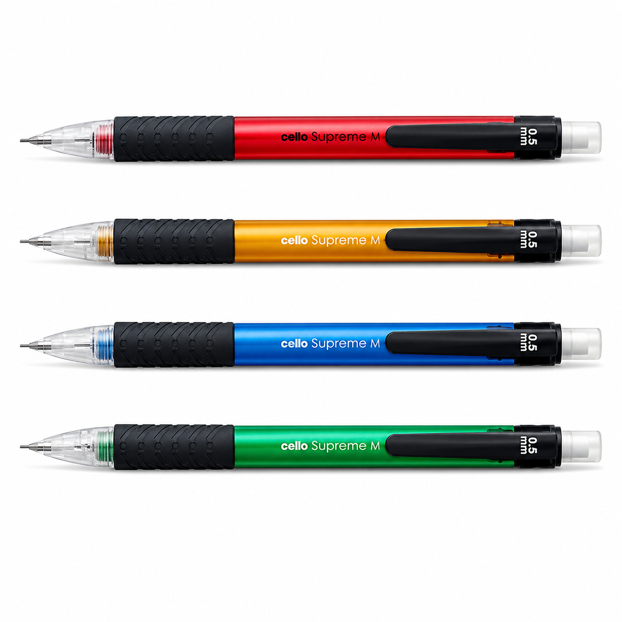 Cello Supreme Mechanical Pencil 0.5mm / 0.7mm / 0.9 mm– Smooth Writing, Strong Grip, Refillable Lead | Premium Design