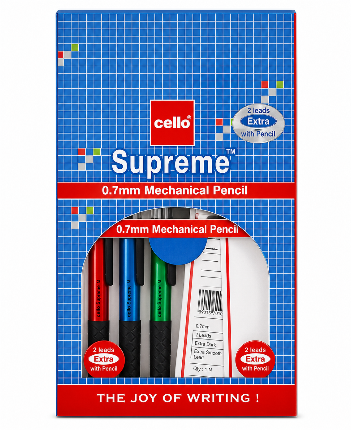 Cello Supreme Mechanical Pencil 0.5mm / 0.7mm / 0.9 mm– Smooth Writing, Strong Grip, Refillable Lead | Premium Design