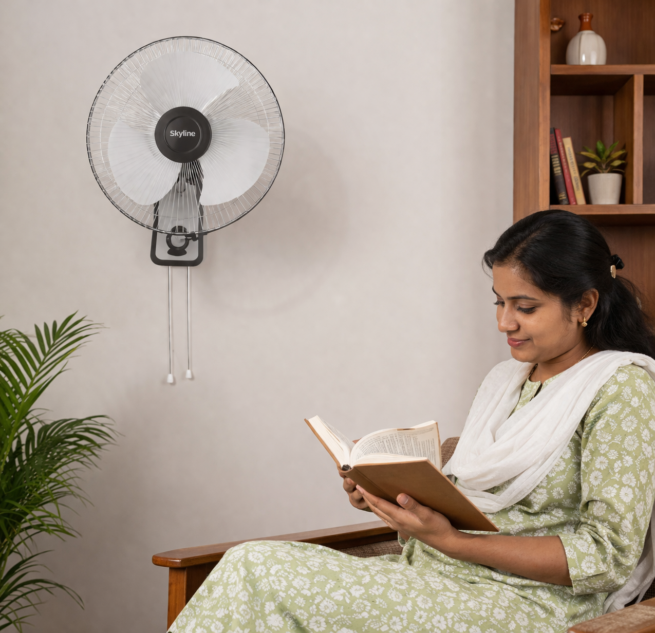 Skyline Electric Wall Fan VTL-3366 | High Speed | Oscillating Wall Mount Fan for Home & Office