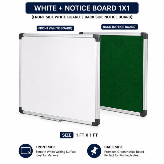 Digismart Nova Channel Double Side White + Notice Board | Front White Board & Back Green Notice Board