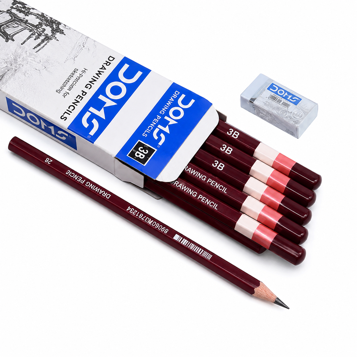 DOMS Shading Pencil 3B | High-Quality Drawing & Sketching Pencil | Smooth Graphite Lead | Ideal for Shading, Sketching & Art