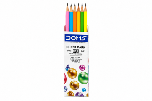 Doms WIZDOM Eraser Tipped Super Dark 40 Nos. HB/2 Graphite Pencils
