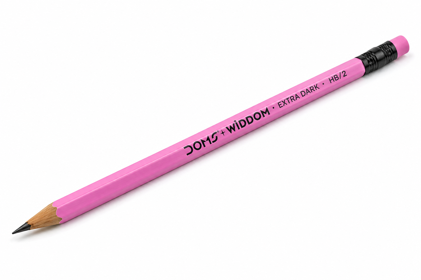 Doms WIZDOM Eraser Tipped Super Dark 40 Nos. HB/2 Graphite Pencils