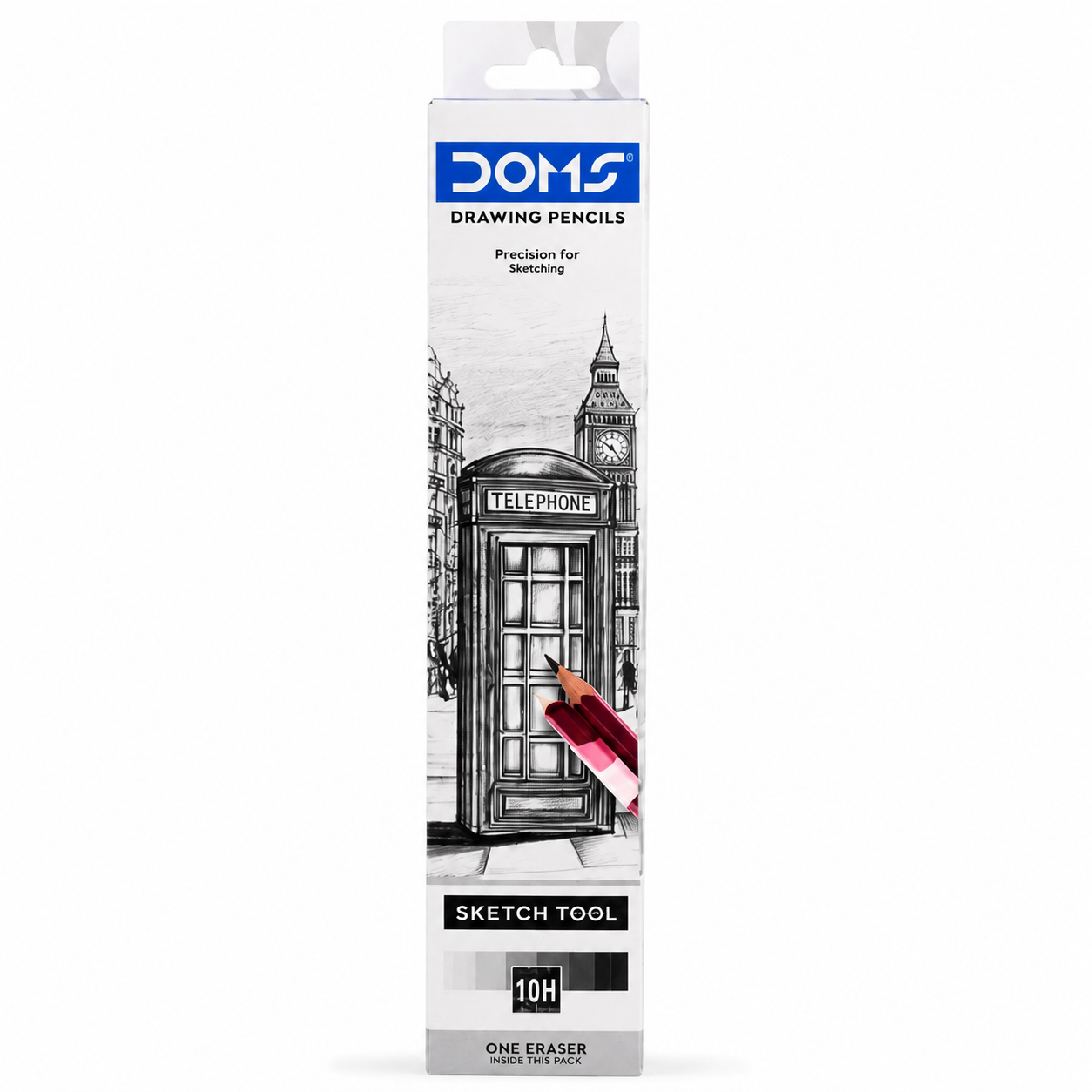 DOMS Drawing & Sketching 10B Graphite Pencil | Extra Dark Grade for Shading, Sketching & Drawing