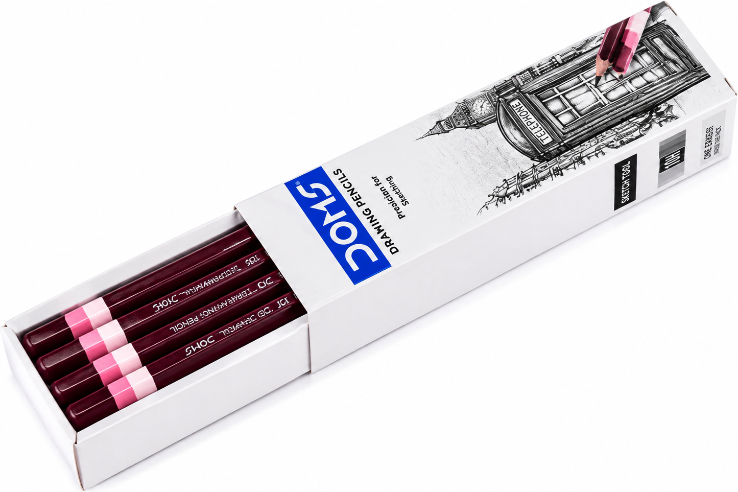 DOMS Drawing & Sketching 10B Graphite Pencil | Extra Dark Grade for Shading, Sketching & Drawing