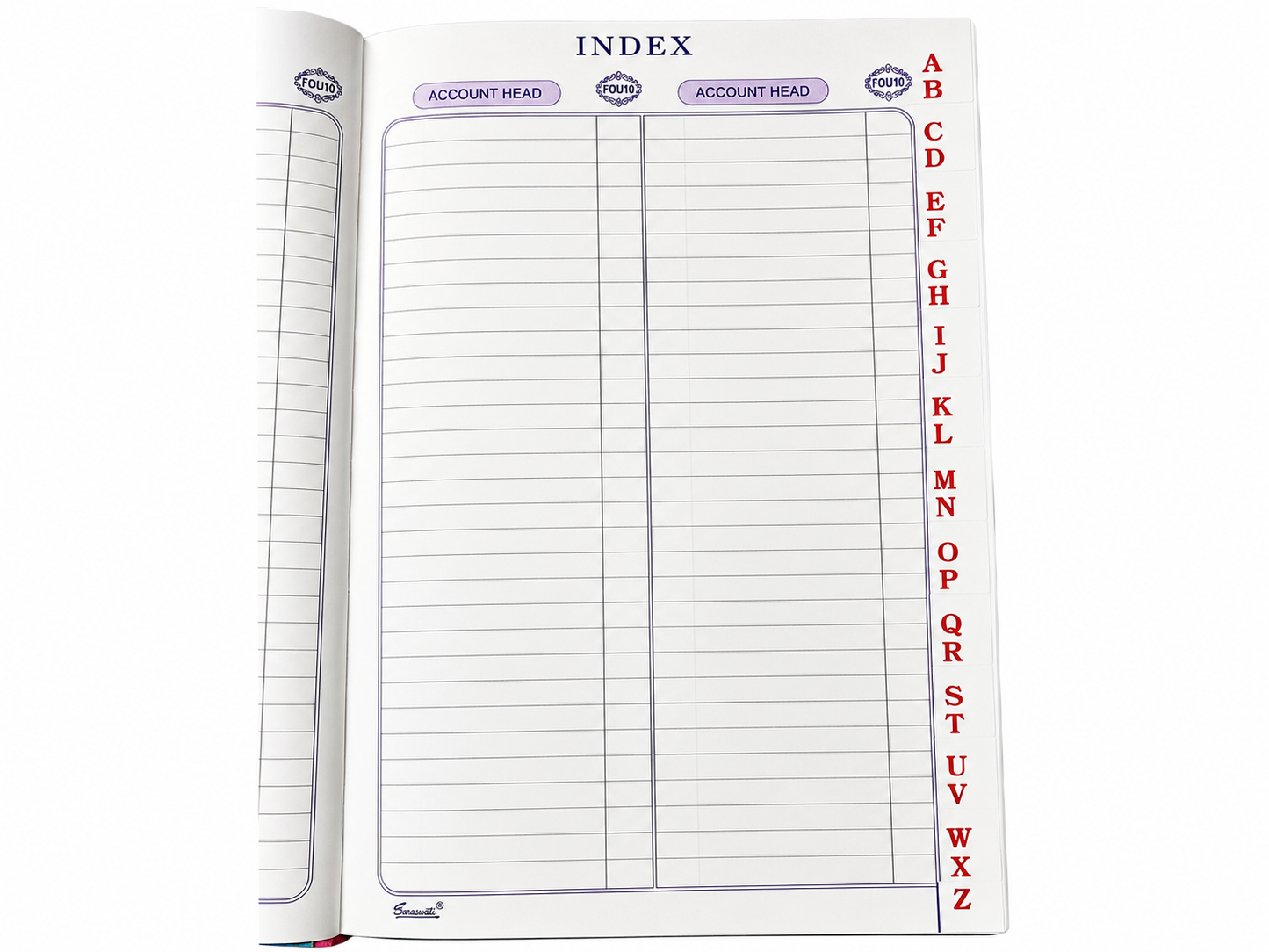 SARASWATI STOCK Register Multicolour
