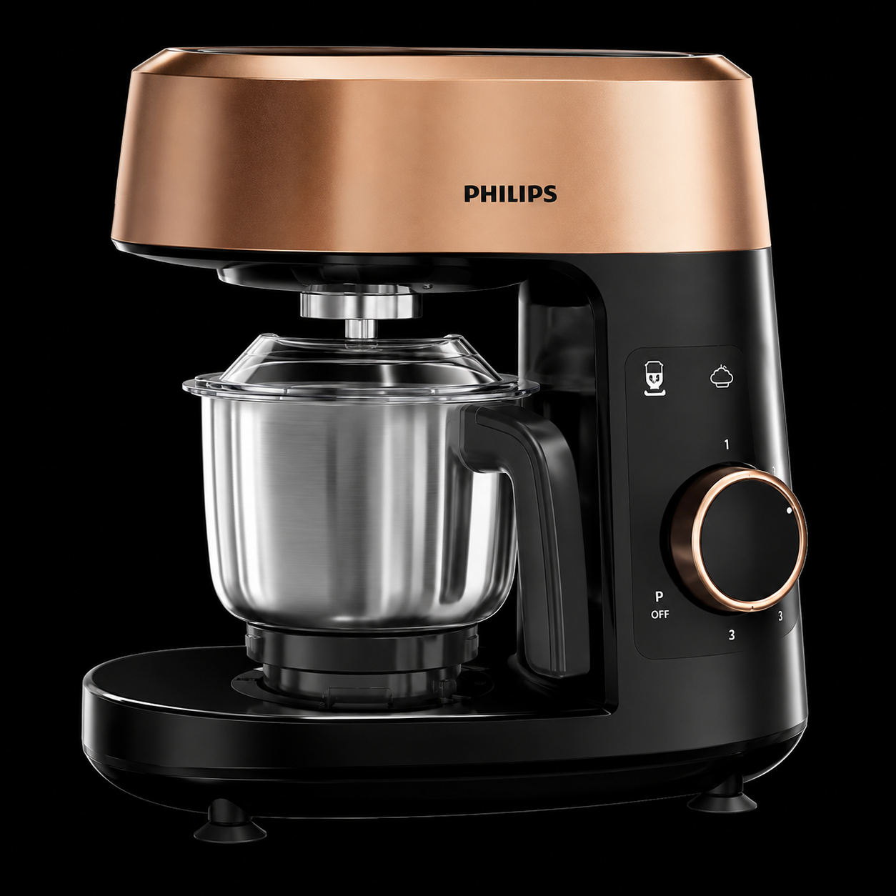 Philips HL7778/00 1000W Mixer Grinder | 4 Jars | 5 Preset Modes | Stainless Steel Jars | 3 Speed Control with Pulse | Leakproof Lids | Black (SD)