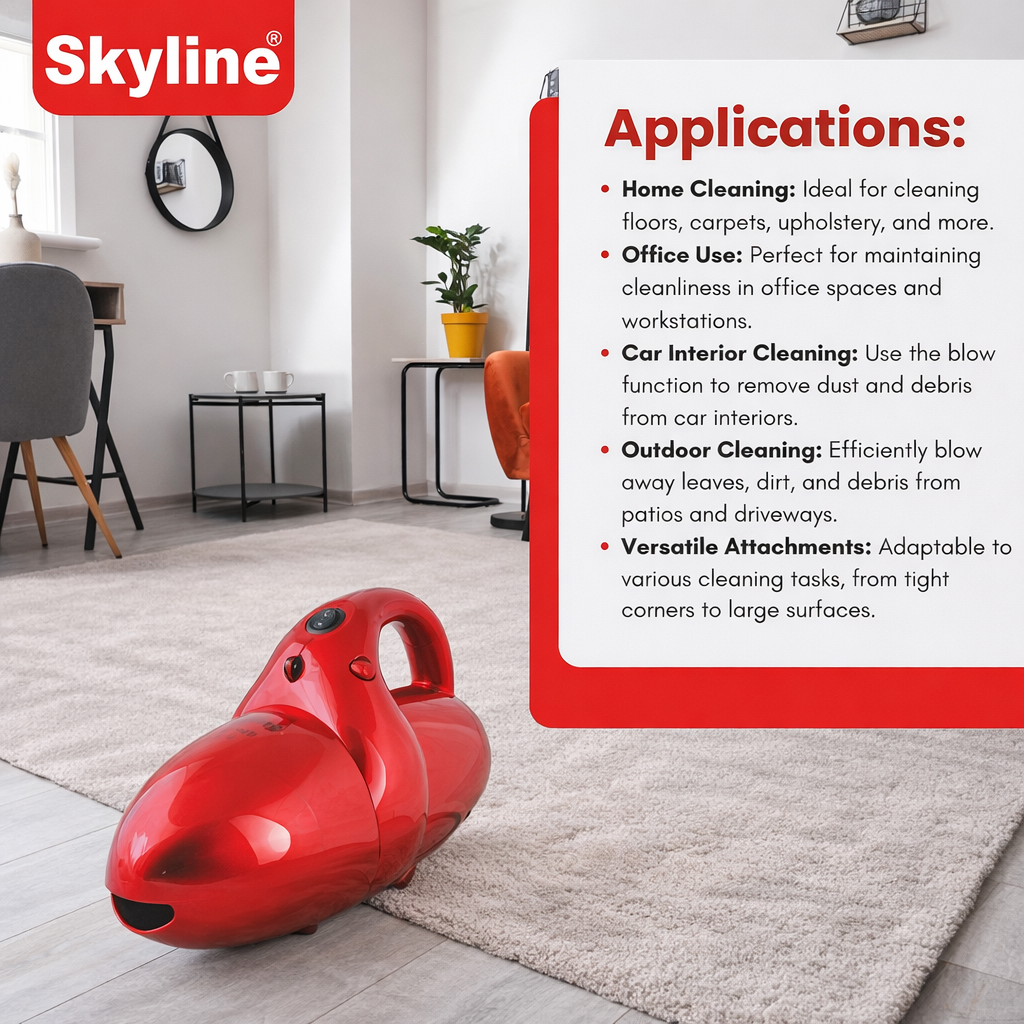 Skyline 1000W Vacuum Cleaner with Suction & Blow Function | Powerful Cleaning for Home & Office VI-1010