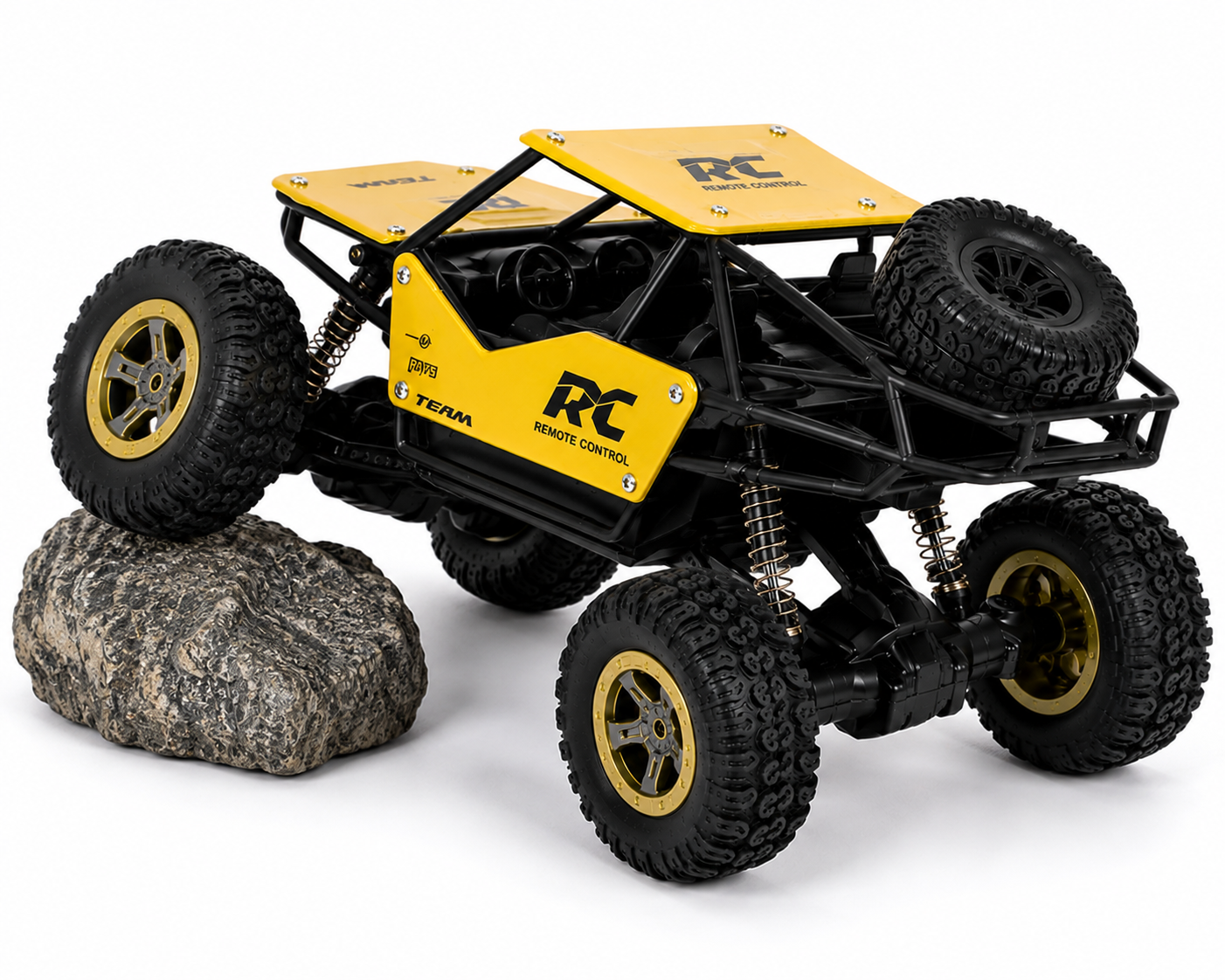 SCOFFCO 8211 1:18 RC Rock Crawler Off-Road Car | Die-Cast Metal Remote Control Climbing Truck with Oversized Tires, Independent Suspension & Rechargeable Battery | All-Terrain Toy for Kids Boys & Girls (6+ Years) (TZM)
