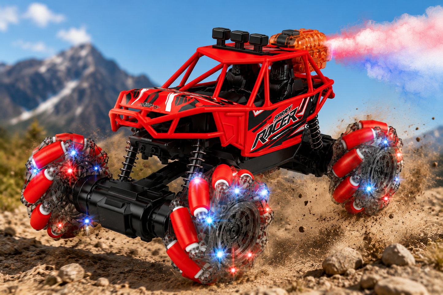 SCOFFCO OS1000 Remote Control Off-Road RC Car | 2.4GHz High-Speed Monster Truck | Rechargeable All-Terrain Racing Vehicle | Toy for Kids Boys & Girls (TZM)