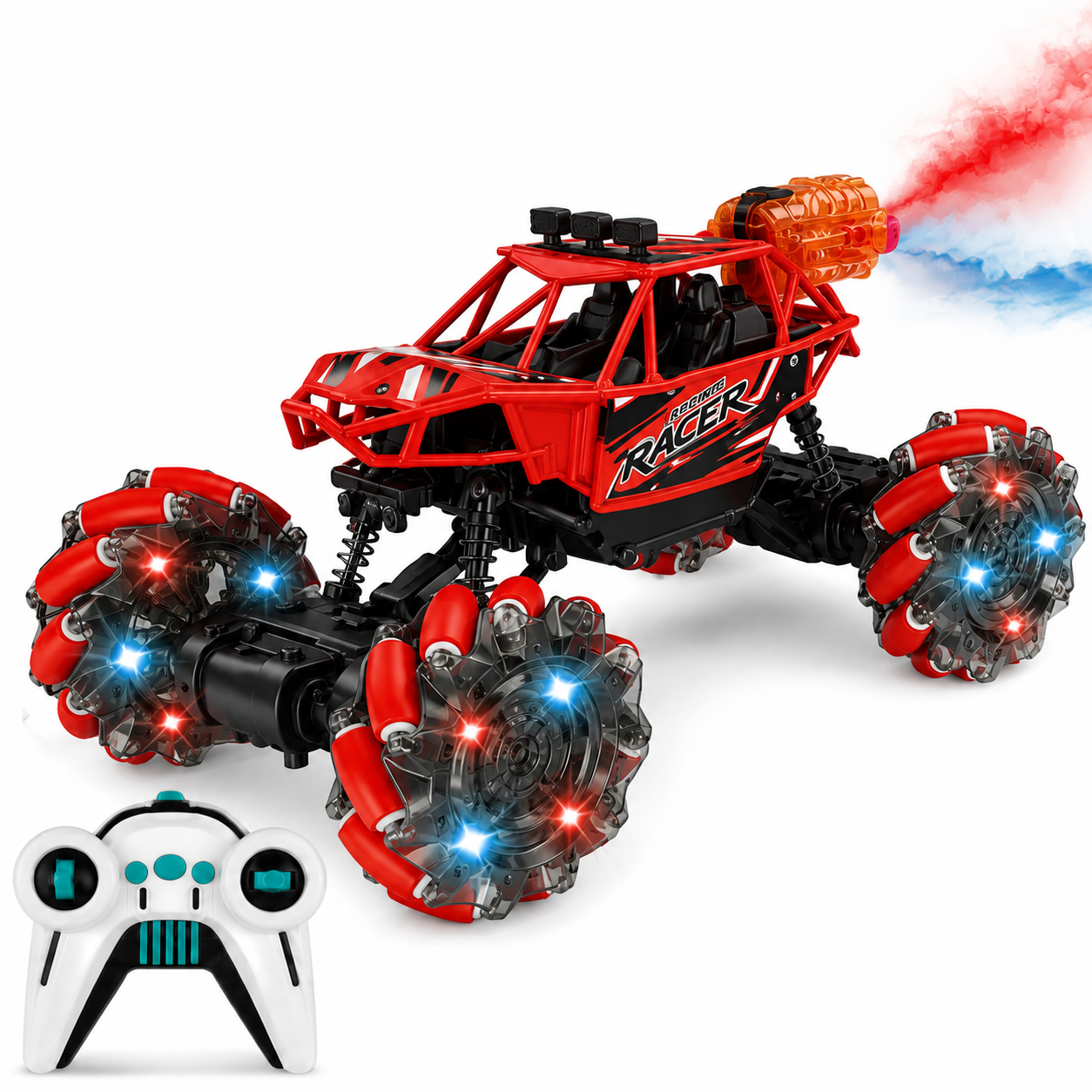 SCOFFCO OS1019 Remote Control Stunt Car | 2.4GHz RC Off-Road Monster Truck | Rechargeable All-Terrain High-Speed Vehicle | Gift for Kids Boys & Girls (TZM)