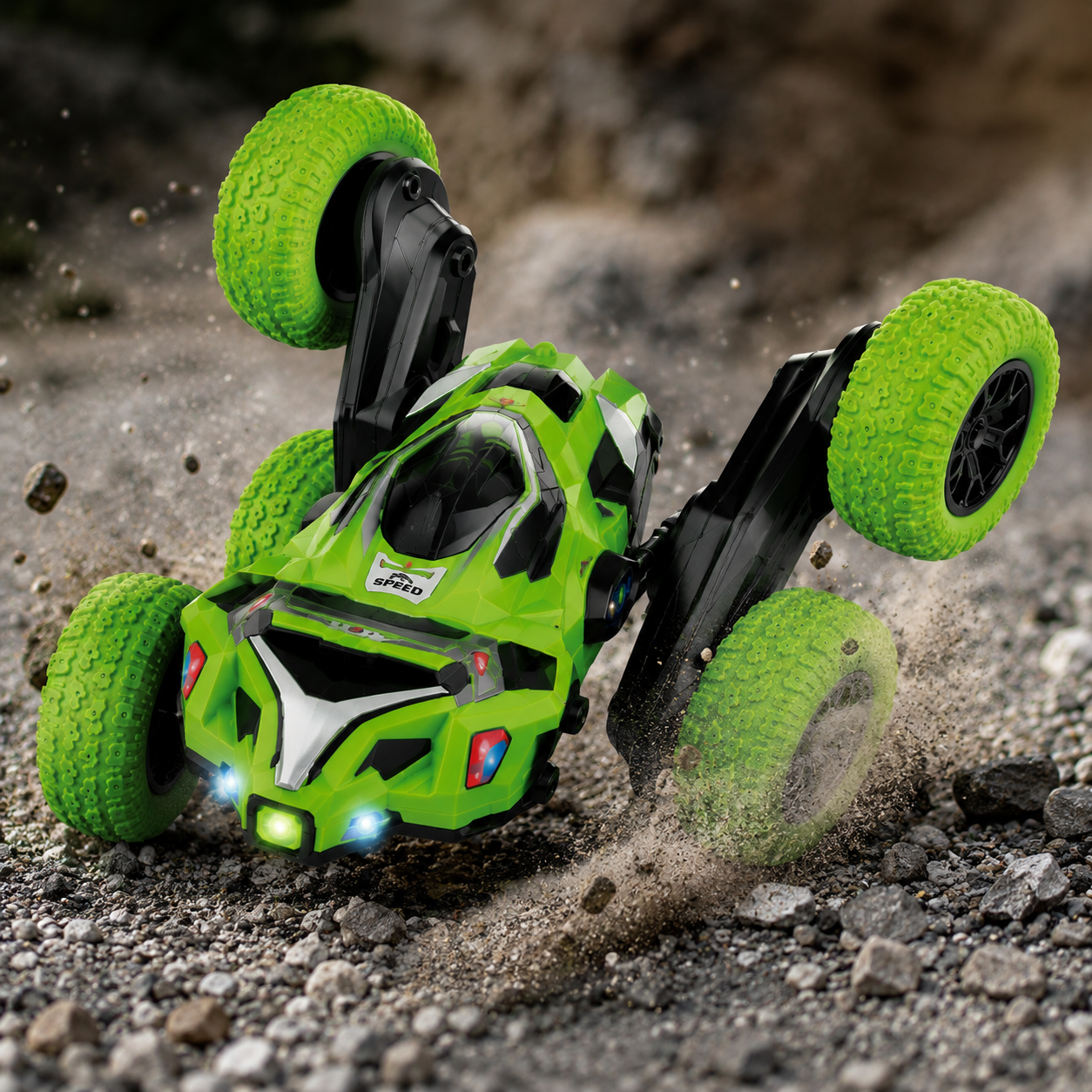 SCOFFCO OS1033 Remote Control Stunt Car | 2.4GHz RC Off-Road Monster Truck | Rechargeable All-Terrain High-Speed Racing Vehicle | Gift for Kids Boys & Girls (TZM)
