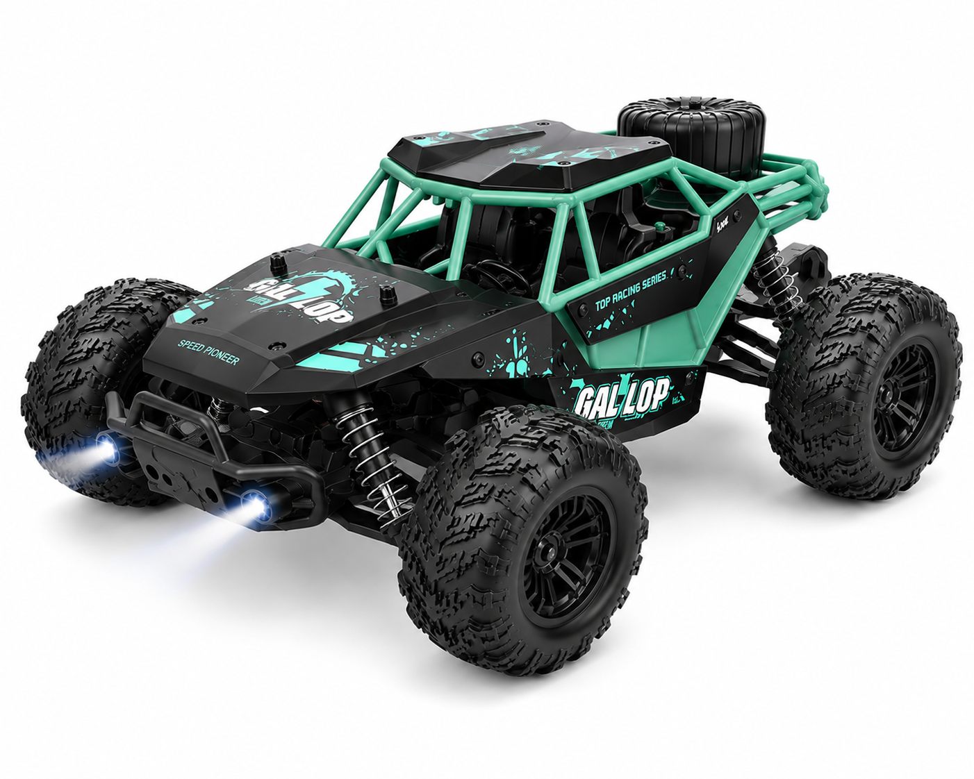 SCOFFCO HW8808-A Remote Control Stunt Car | 2.4GHz RC Off-Road Drift Vehicle | 360° Rotating All-Terrain Monster Truck | Rechargeable Battery Toy for Kids Boys & Girls (TZM)