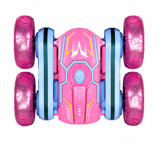 SCOFFCO OS1486 RC Stunt Car | 2.4GHz Remote Control 360° Rotating Drift Car | Rechargeable LED Double-Sided All-Terrain Vehicle | Gift for Kids Boys & Girls (TZM)