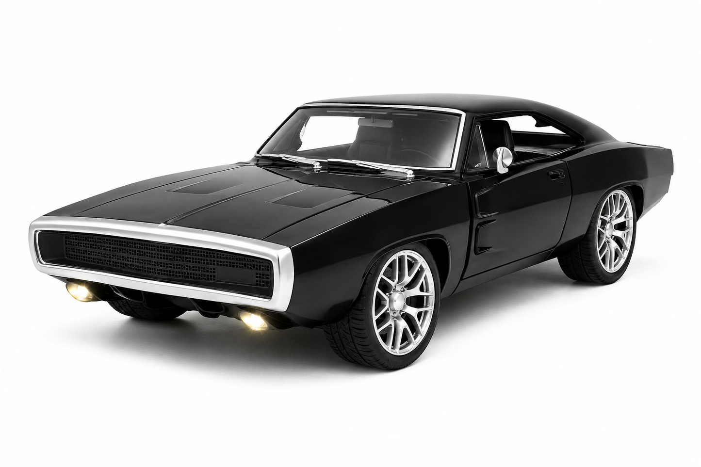 SCOFFCO OS1576 1:10 Scale RC Muscle Car | Remote Control Sports Car with Automatic Door Opening, LED Lights & Rechargeable Battery | Gift for Kids Boys & Girls (TZM)
