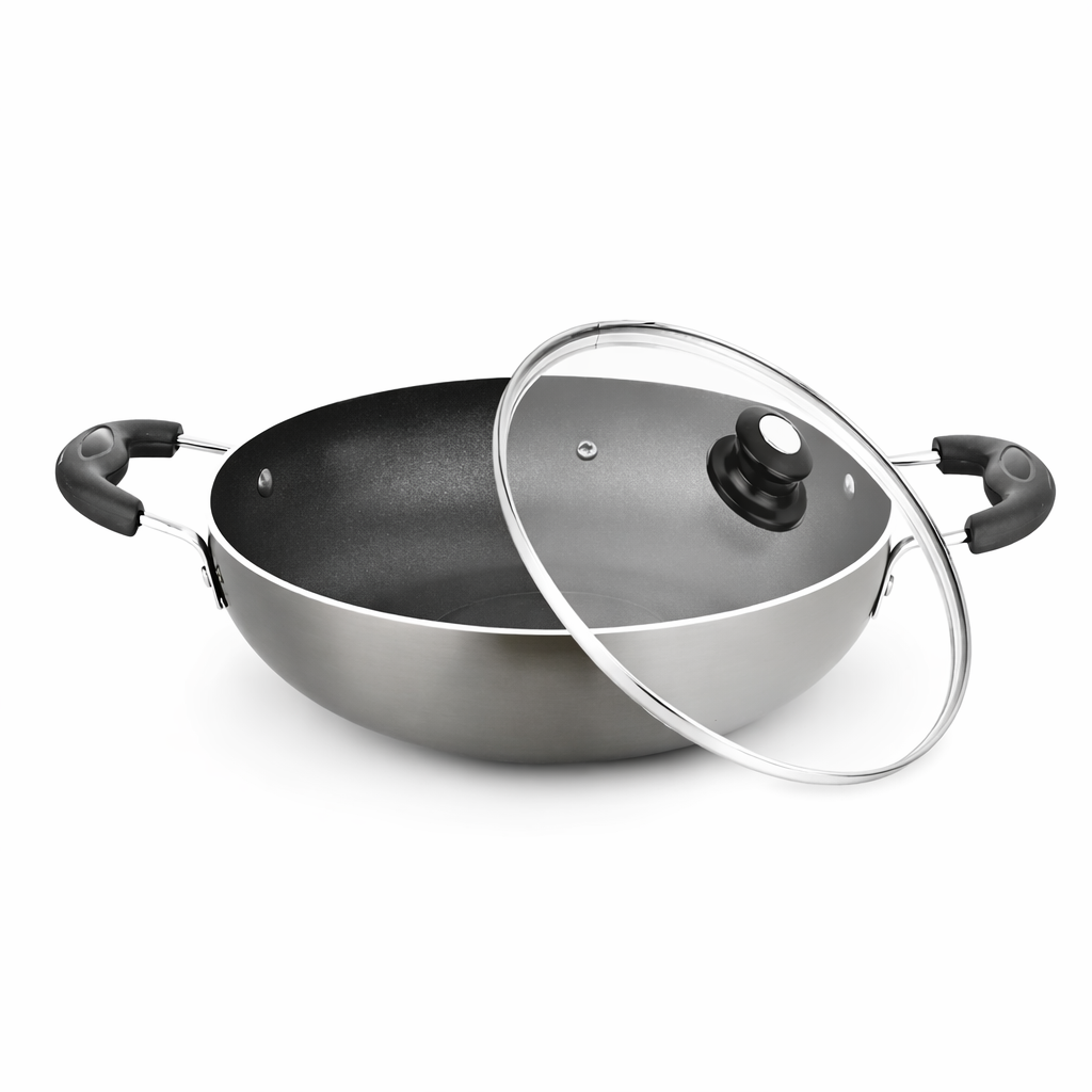 Kadhai With Glass Lid Induction Base