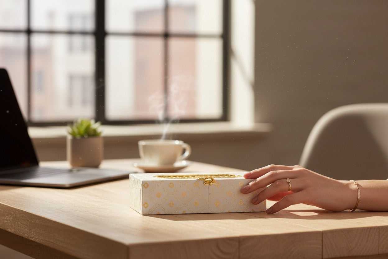 SCOFFCO Premium Gaddi Box Luxury Laser Gold Design