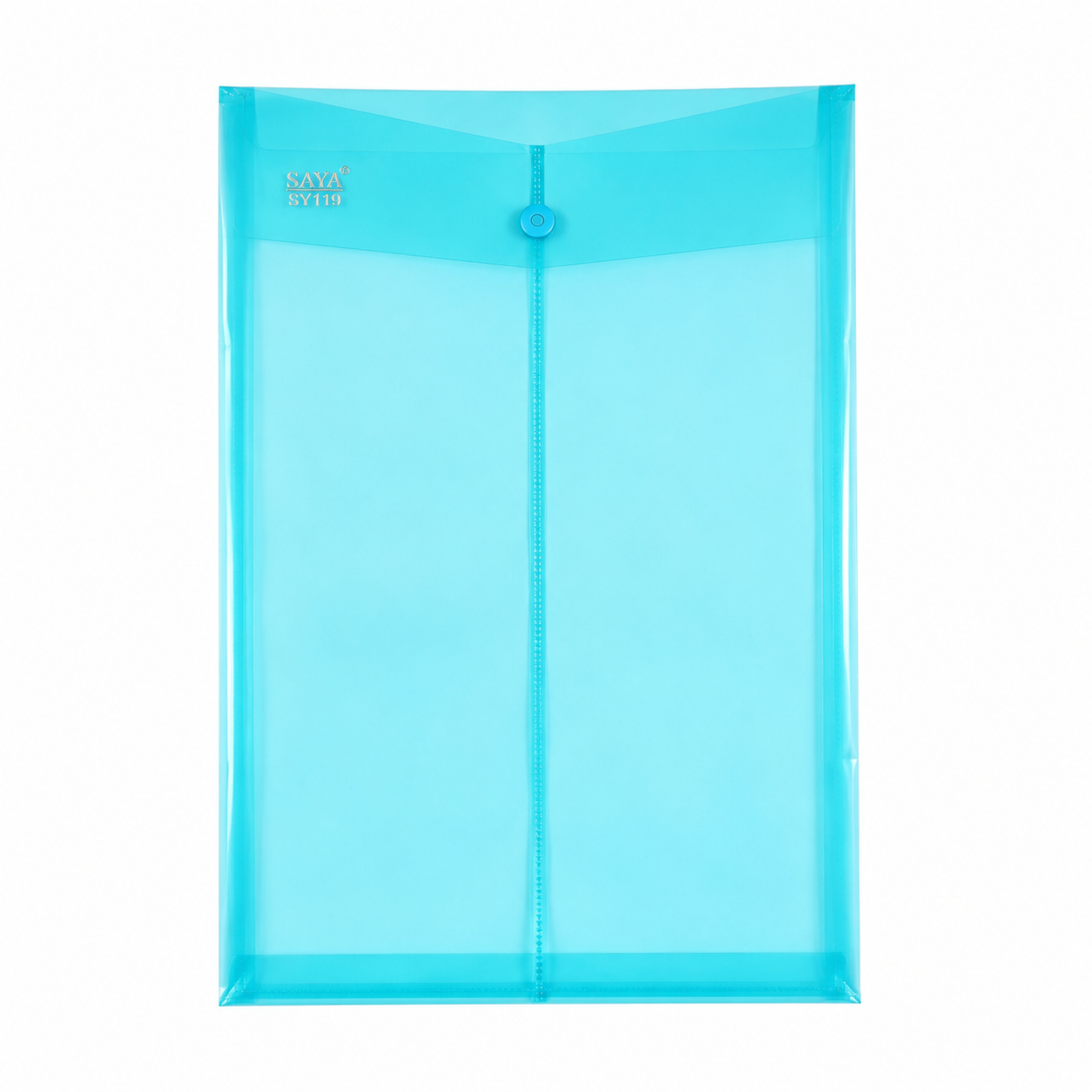 SAYA Vertical Button Envelope FS SY119 | FS Size Document Folder with Secure Button Closure | Durable Waterproof PP Plastic File Organizer for Office, School & Certificates |