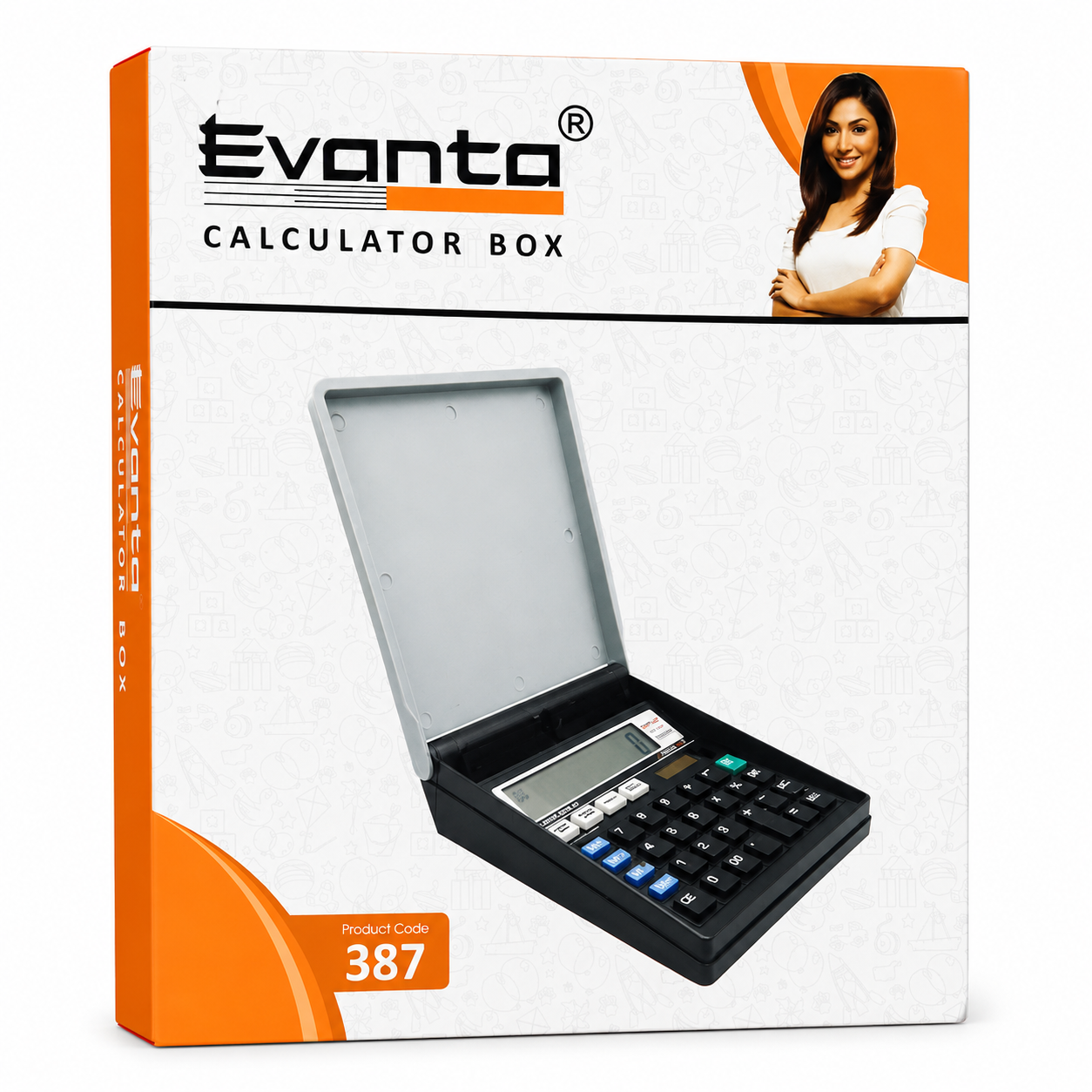 Ajanta Calculator Box No. 387 | Portable Calculator Storage Case with Calculator | Durable Office & School Utility Box