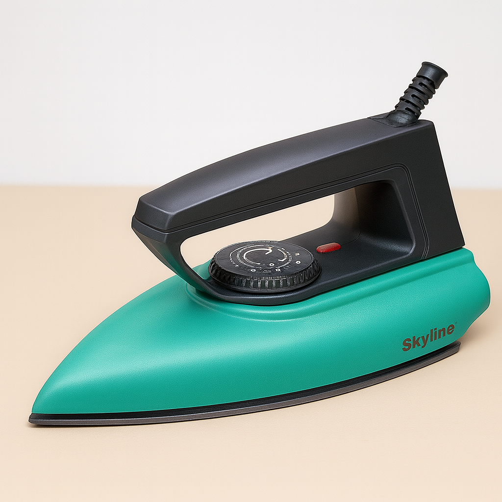 Skyline Dry Iron 750W Lightweight with Non-Stick Soleplate