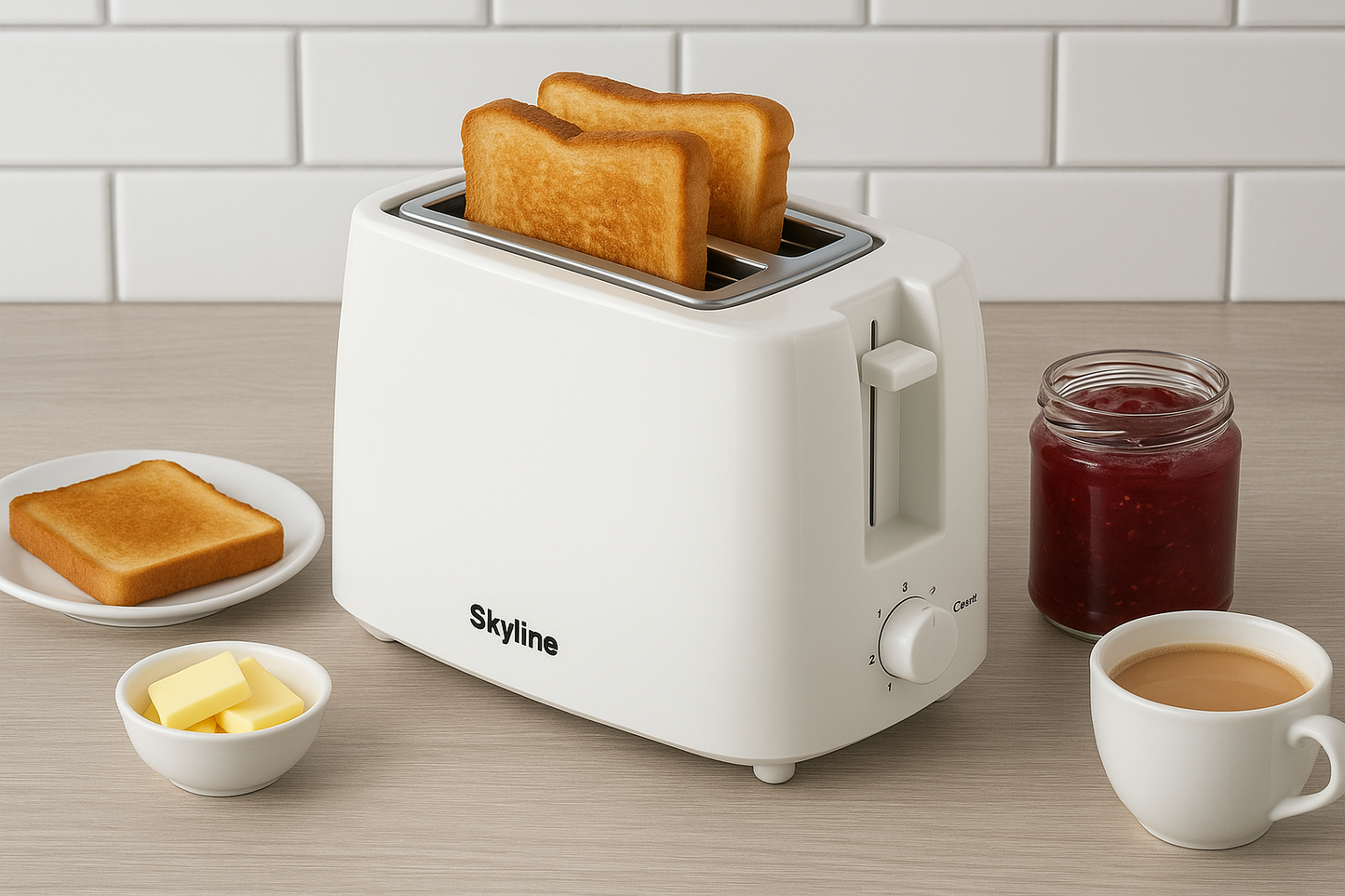 SKYLINE 2 Slice Pop-up Toaster VTL-7022