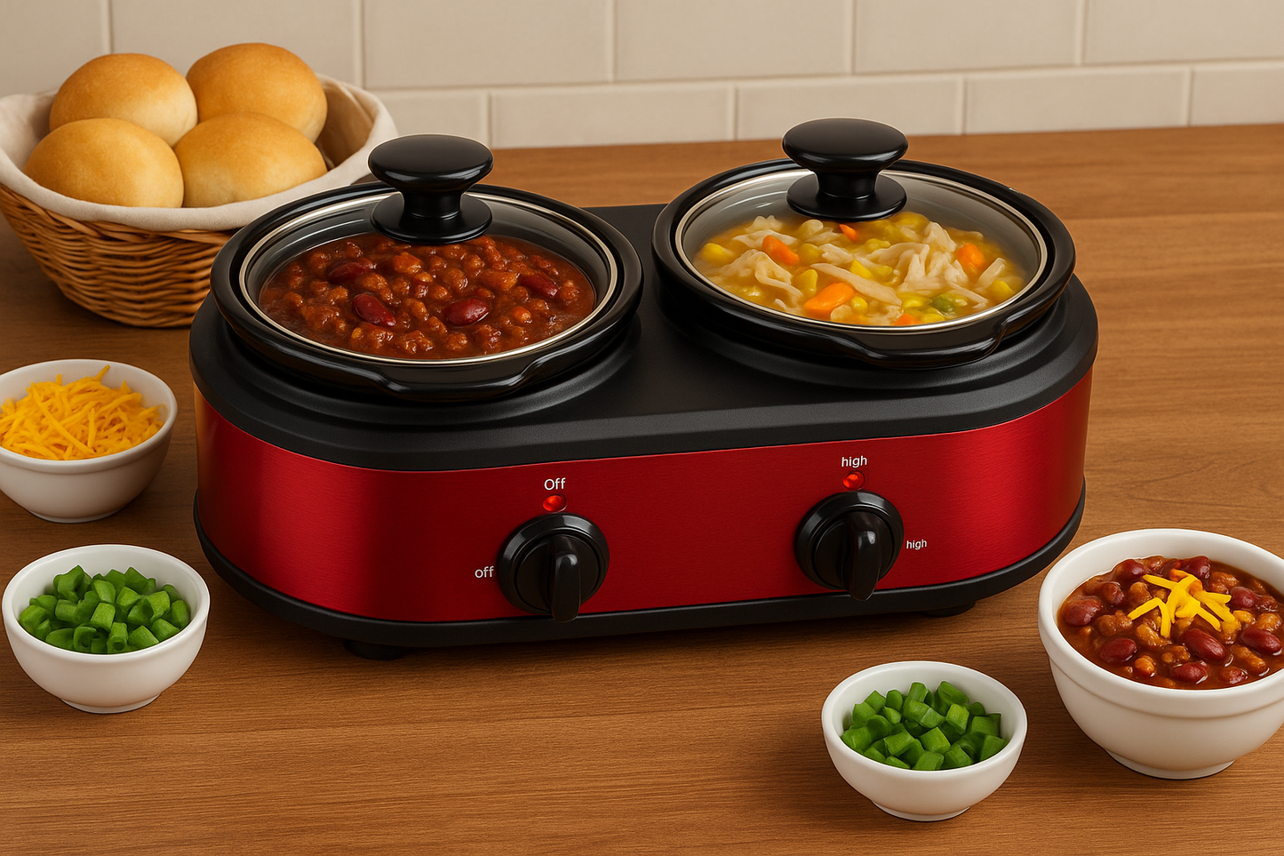 SKYLINE Dual Cooking Pot (Cook n Serve) 2 x 1.5 Ltr.VTL-6565