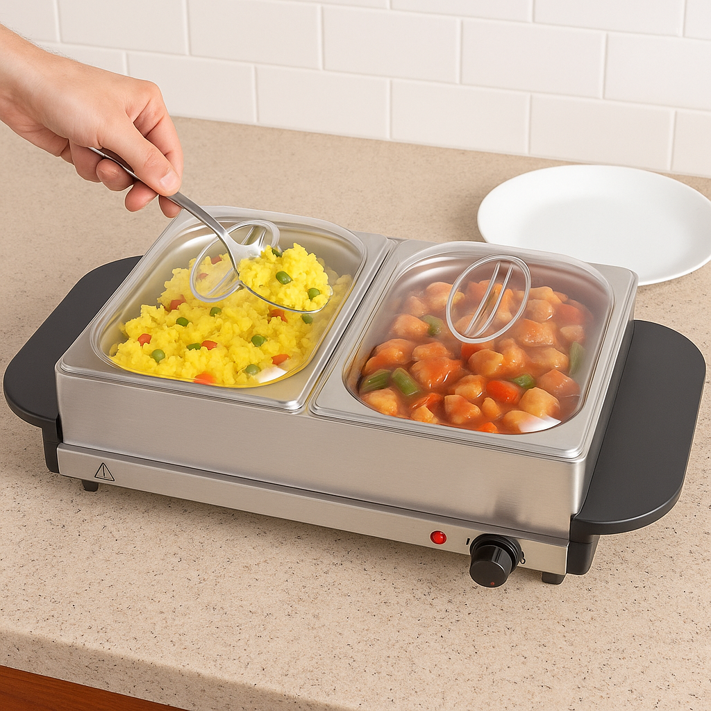 SKYLINE 2 Pot Buffet Server 2 x 1.5 Ltr. VTL-9444