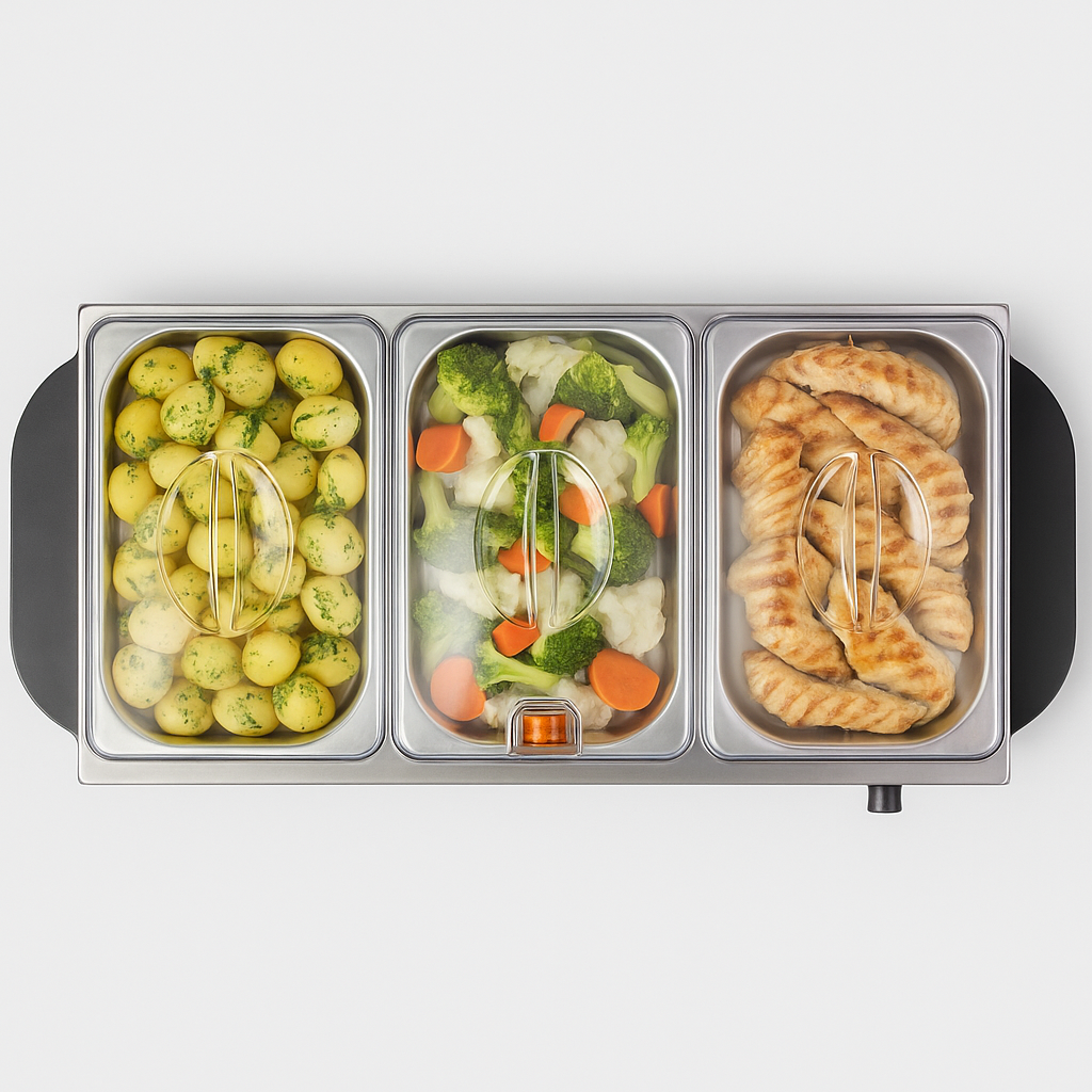 SKYLINE 3 Pot Buffet Server 3 x 1.5 Ltr. VTL9555