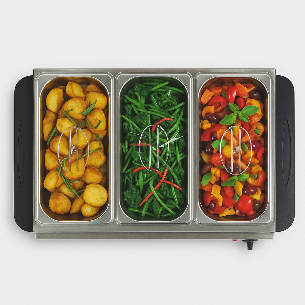 SKYLINE 3 Pot Buffet Server 3 x 2.5 Ltr. VTL-9777