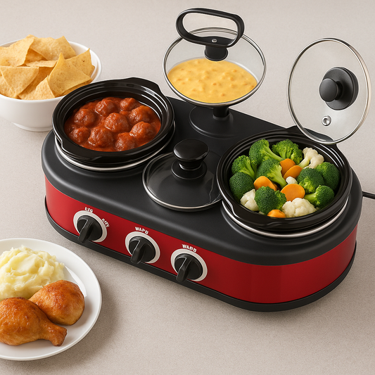 Triple  Pot Slow Cooker 3x1.25 Ltr. VTL-6464