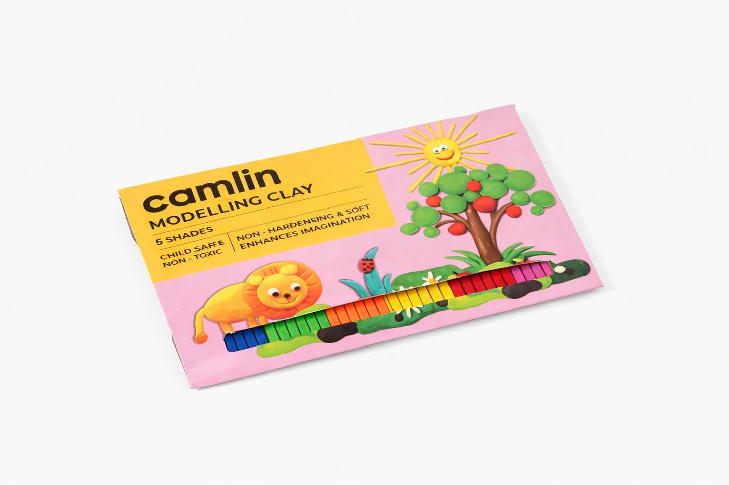 Camlin Modelling Clay Assorted Pack (6 Shades, 100g) – Soft, Non-Toxic & Child Safe