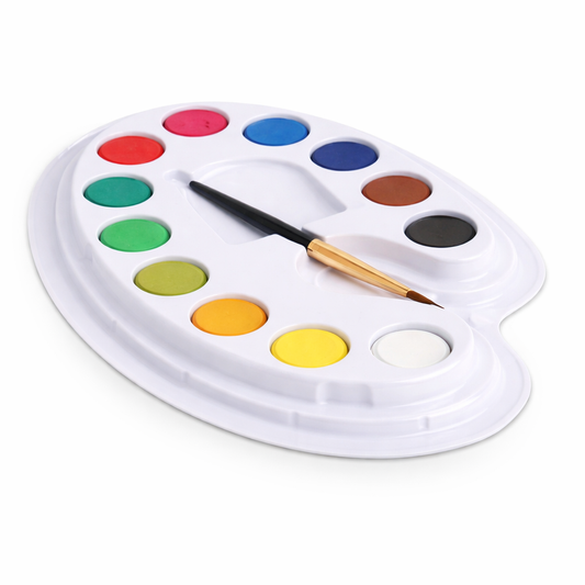 Camlin Water Colour Cake – 12 Shades | Rich & Vibrant Colors | Easy to Use & Blend | Ideal for School Projects, Art & Hobby Painting | Multicolor | Pack of 1 Set