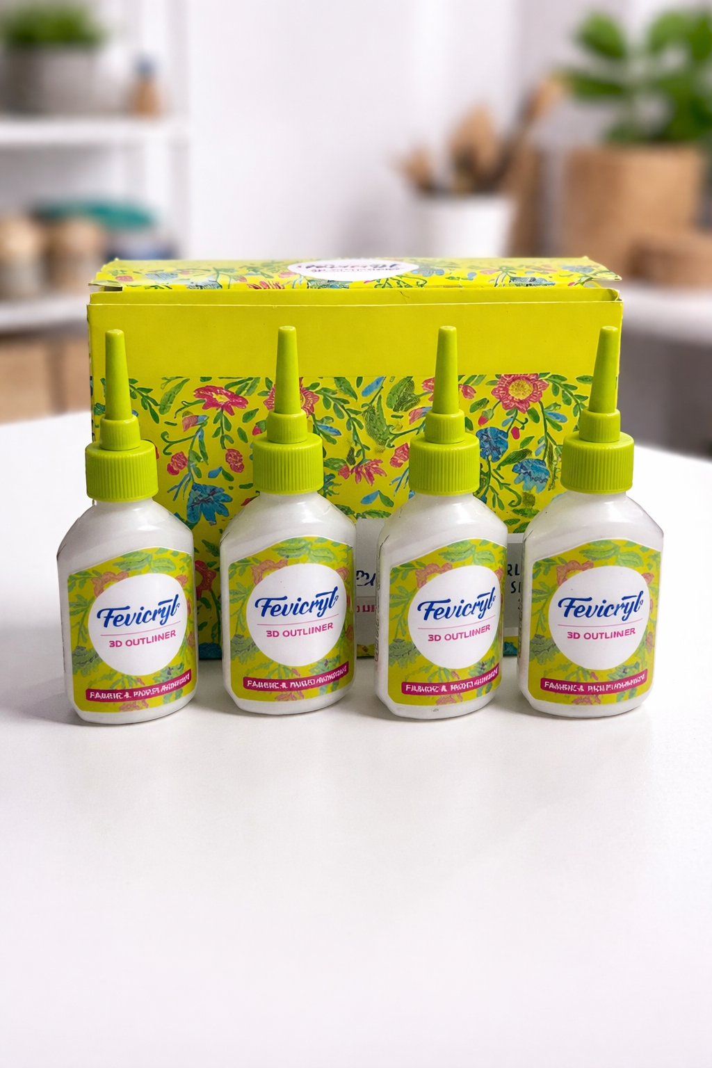 Fevicryl 3D Outliner Set – Premium Fabric Paint for Art & Craft Projects PACK OF 10
