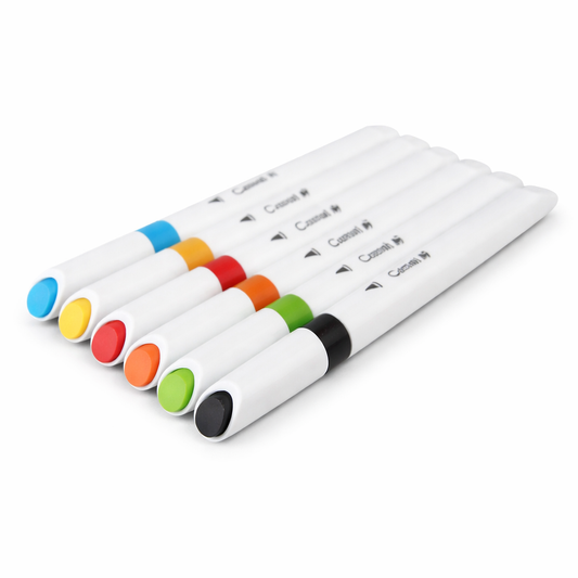 Camlin Fine Point Brush Pen Set – 6 Multicolor Brush Pens for Drawing, Coloring & Calligraphy (Smooth Ink, Fine Tip)