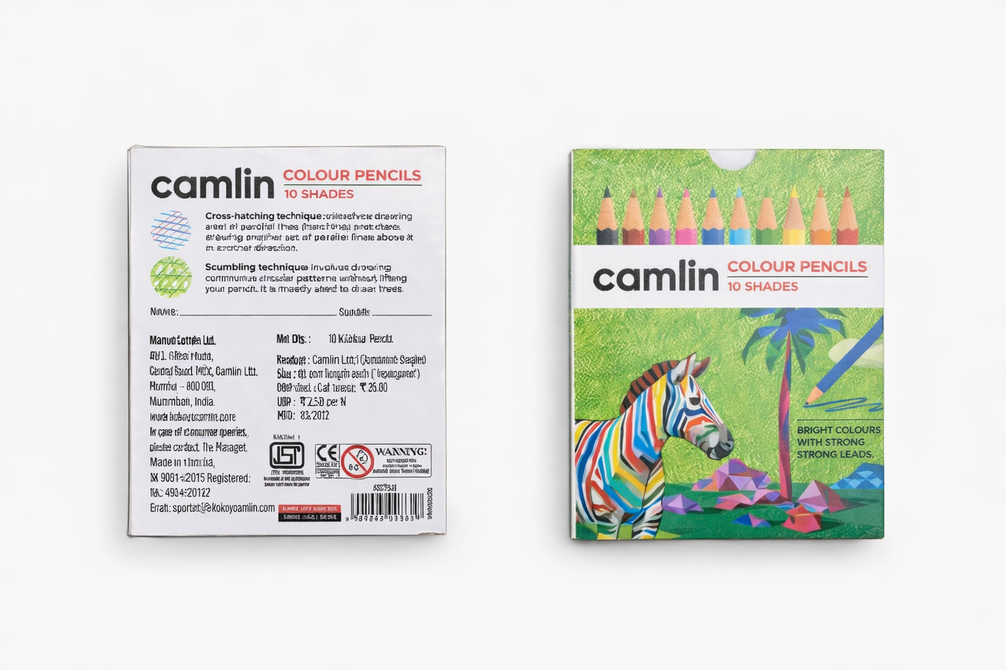 Camlin Colour Pencils Set – 10 Shades | Smooth & Bright Colors | School & Drawing Use | MRP ₹25 (Pack @1020)