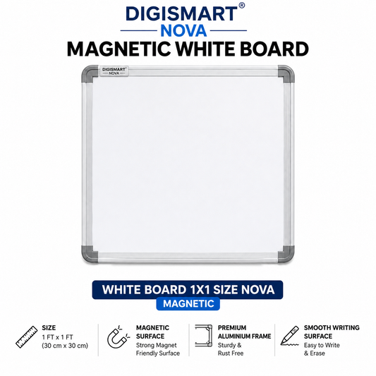 DIGISMART NOVA Magnetic White Board | Aluminium Frame |