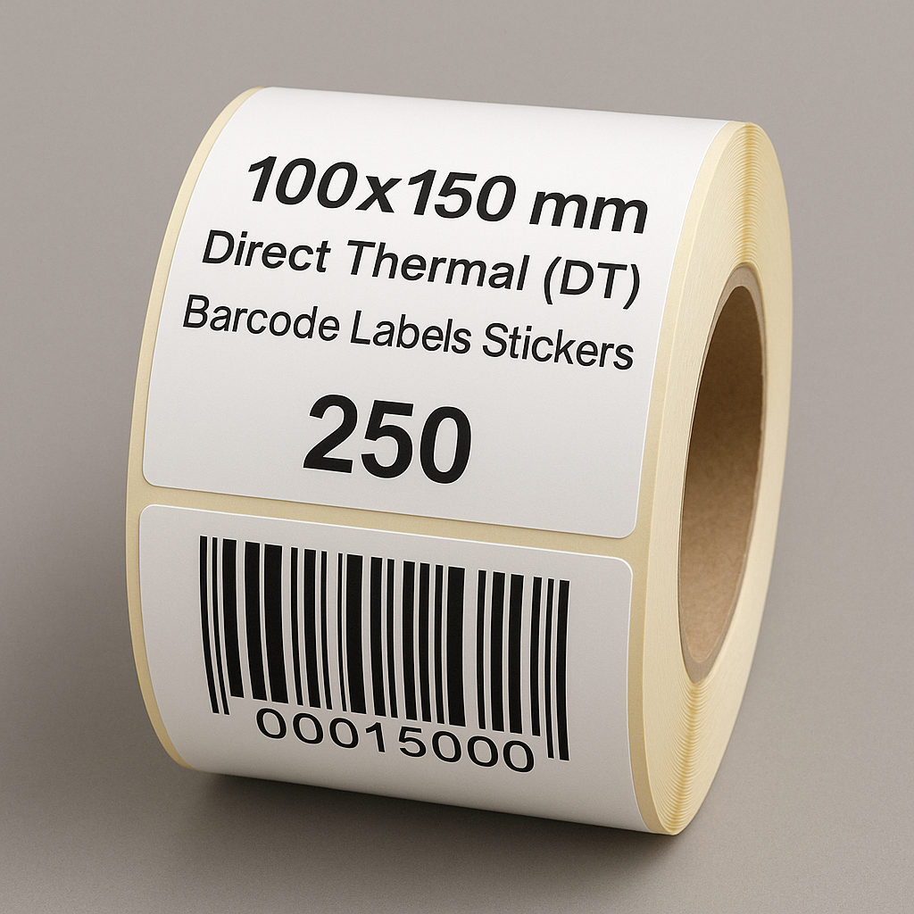 KIYA 100x150  direct thermal 250 label is a popular size for shipping and product labeling in e-commerce. These labels are commonly used for shipping labels