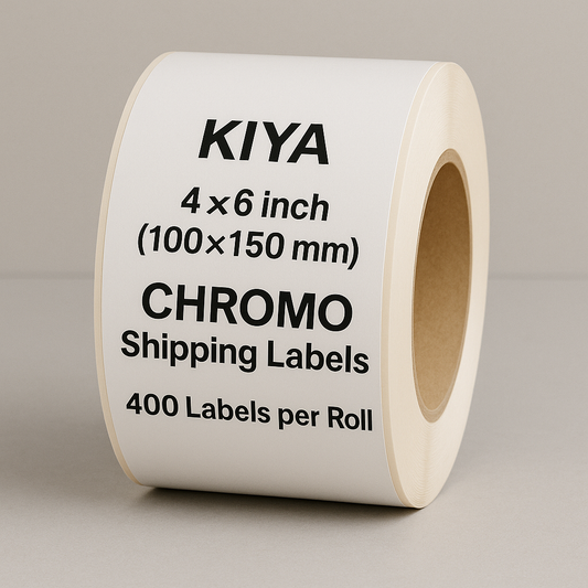 100x150  chromo 400 label is a popular size for shipping and product labeling in e-commerce. These labels are commonly used for shipping labels